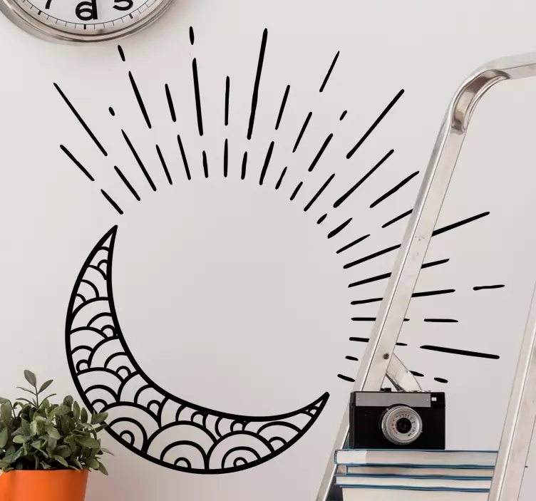 Güneş, ay ve yıldızlar çıkartması - TenStickers