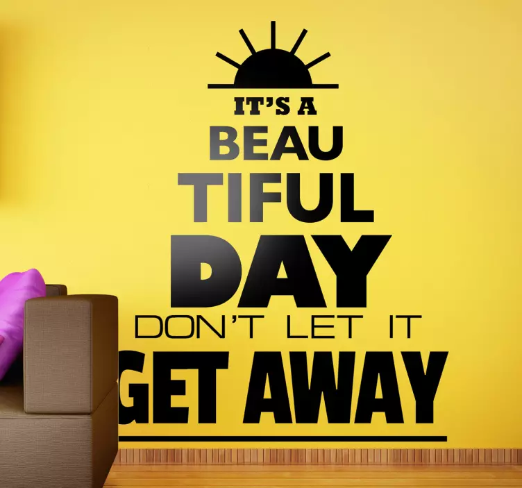 Güzel bir gün metin etiketi - TenStickers