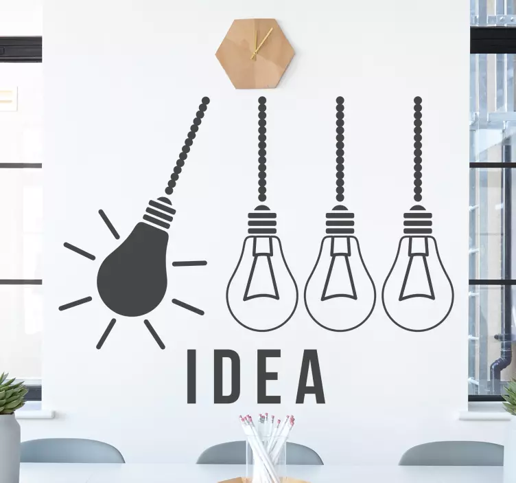 Güzel tasarım ilham verici alıntı çıkartması ile fikir - TenStickers