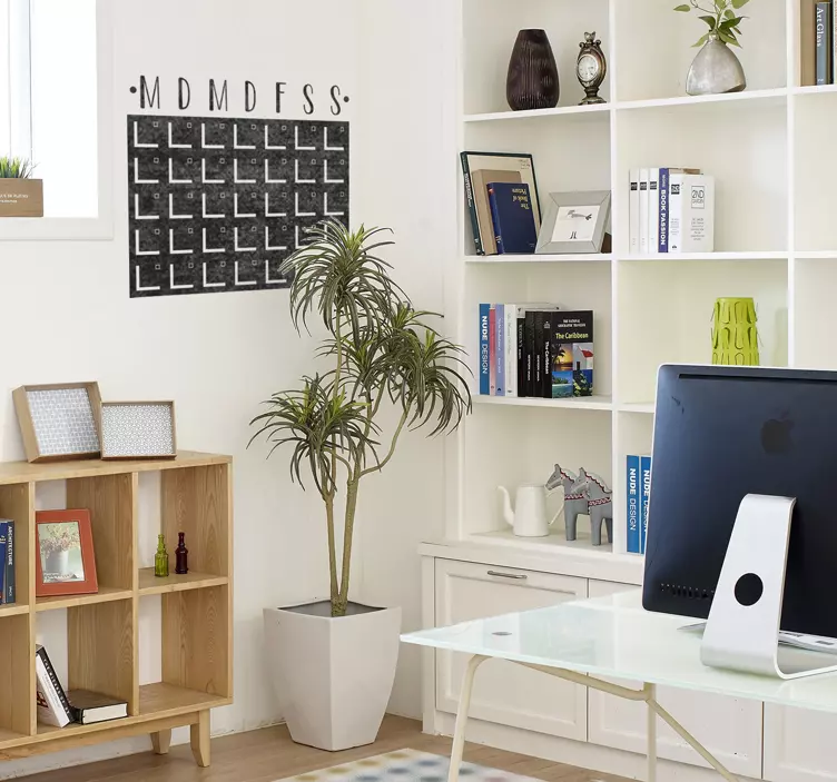 Hafta içi takvim hayvan çıkartması - TenStickers