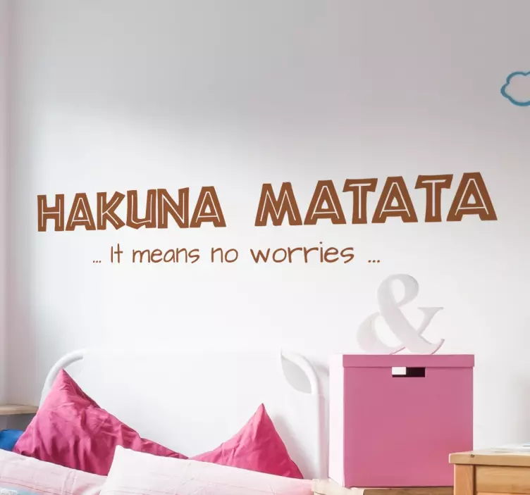 Hakuna matata slogan çıkartması - TenStickers