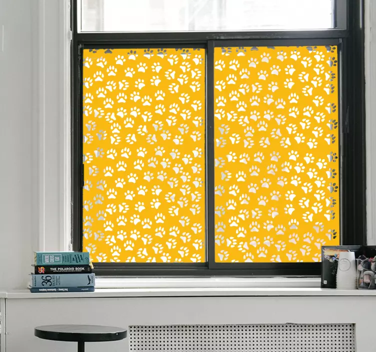 Hayvan ayak izi pencere sticker - TenStickers