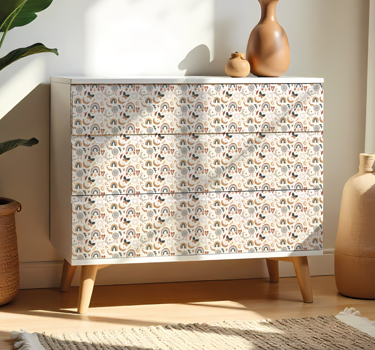 Hayvan çıkartması boho renkli gökkuşakları - TenStickers