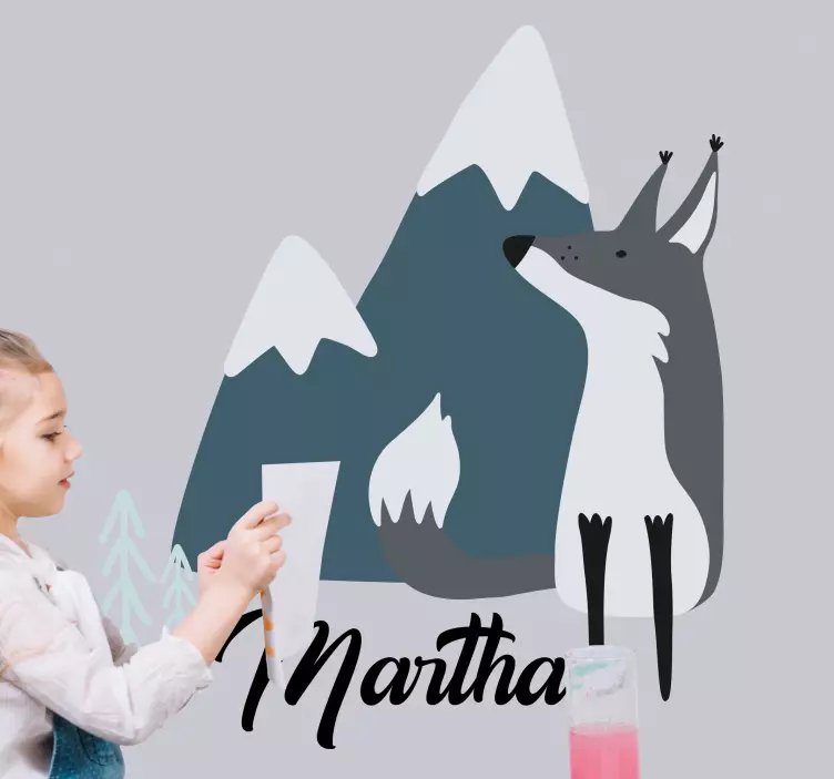 Hayvan Çıkartması dağ kurdu Özel - TenStickers