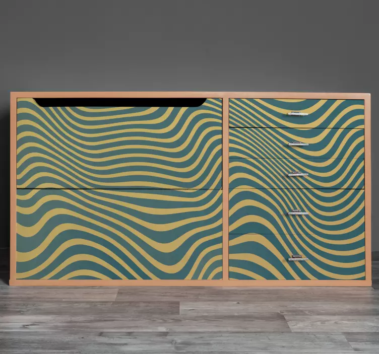 Hayvan Çıkartması dalgalarla desenli yüzey - TenStickers