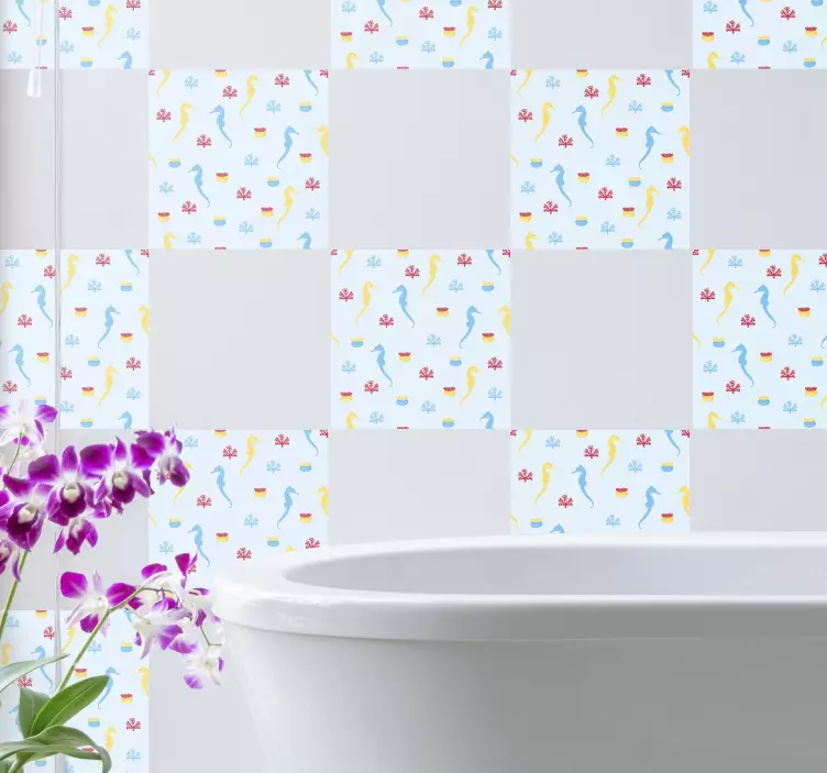 Hayvan Çıkartması deniz atı doğa sıçraması - TenStickers