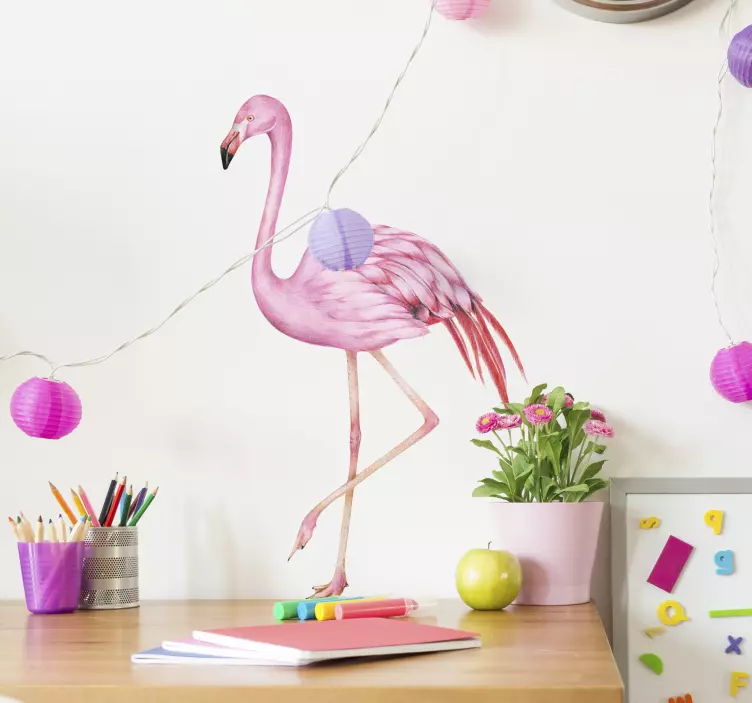 Hayvan çıkartması flamingo figürü - TenStickers