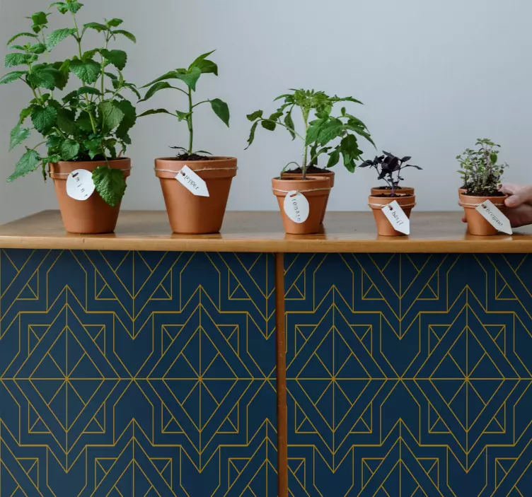 Hayvan Çıkartması geometrik desenli panel - TenStickers