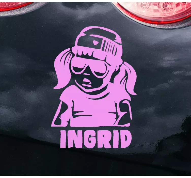 Hayvan Çıkartması - havalı kız karakteri - TenStickers