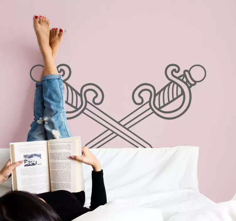 Hayvan Çıkartması kesişen bıçak düzeni - TenStickers