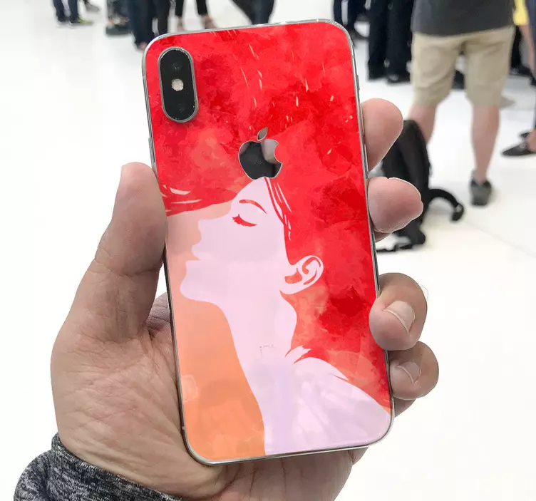 Hayvan Çıkartması kırmızı kadın silueti - TenStickers