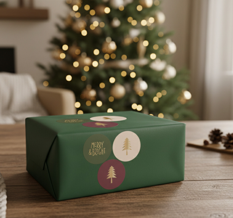 Hayvan Çıkartması klasik tatil deseni - TenStickers