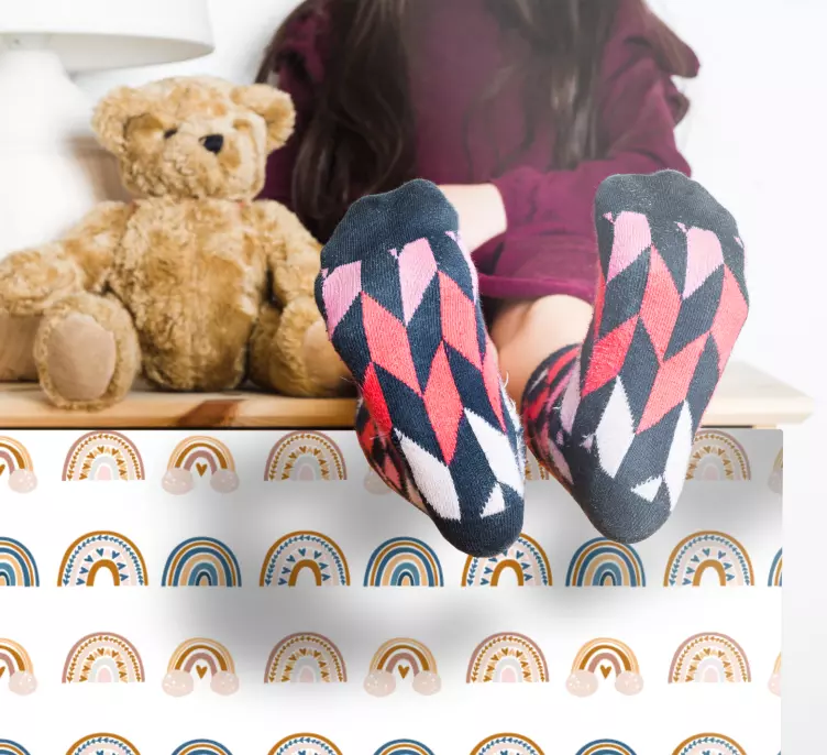 Hayvan Çıkartması sevimli gökkuşağı deseni - TenStickers