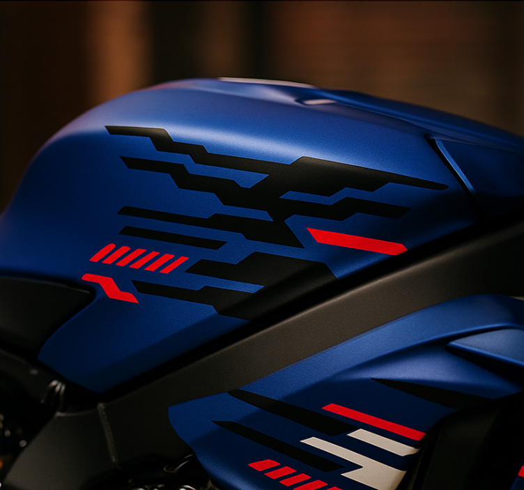 Hayvan çıkartması siyah-kırmızı futuristik tasarım - TenStickers