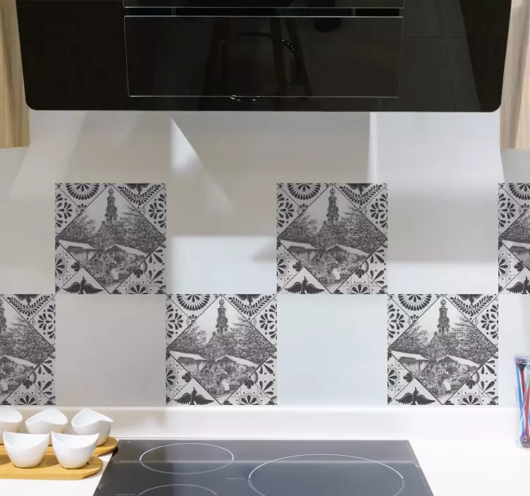 Hayvan Çıkartması - vintage dekoratif desen - TenStickers