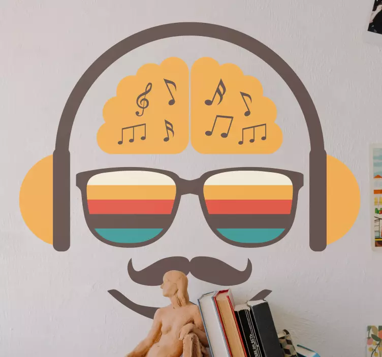 Hayvan Çıkartması - vintage müzik tutkunu - TenStickers