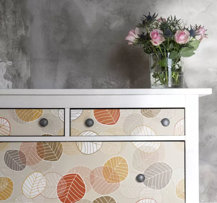 Hayvan Çıkartması yaprak deseni tasarımı - TenStickers