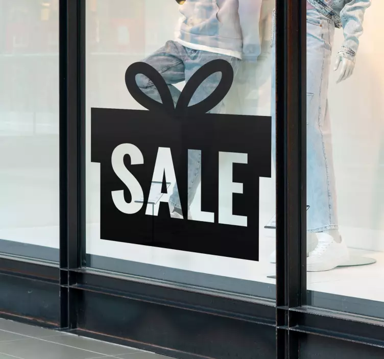 Hediye kutusu indirim sticker - TenStickers