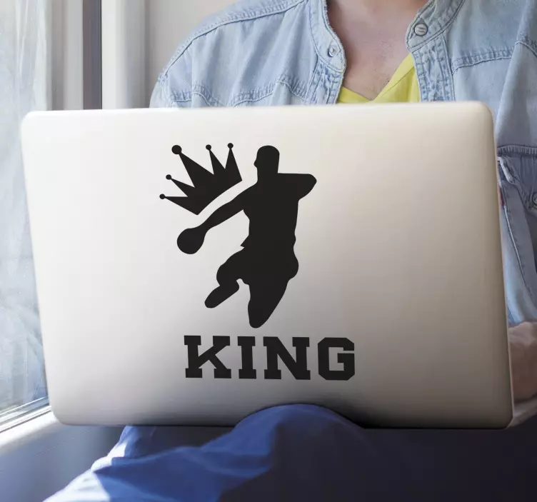 Hentbol kral laptop sticker - TenStickers