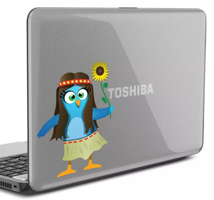 Heyecan hippi kuş laptop sticker - TenStickers