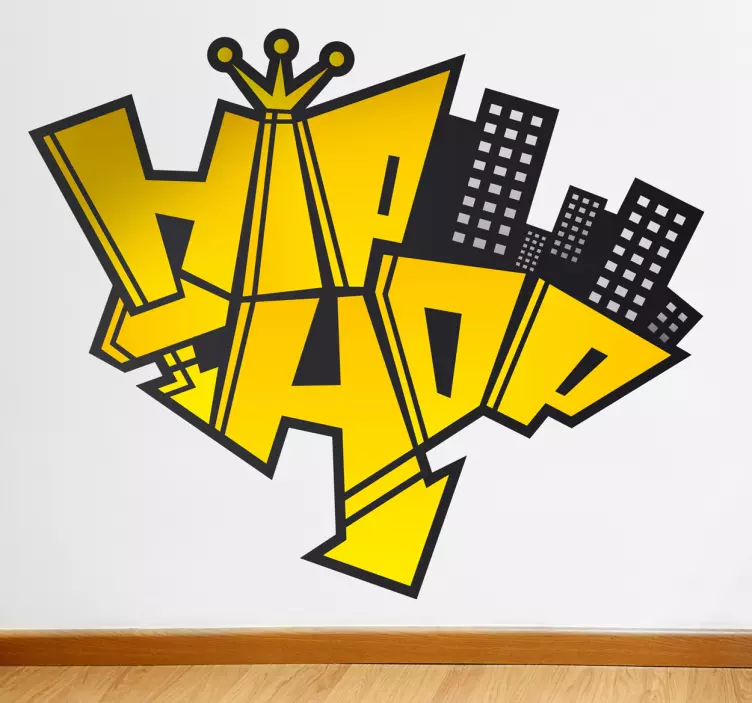 Hip hop renk duvar sticker - TenStickers