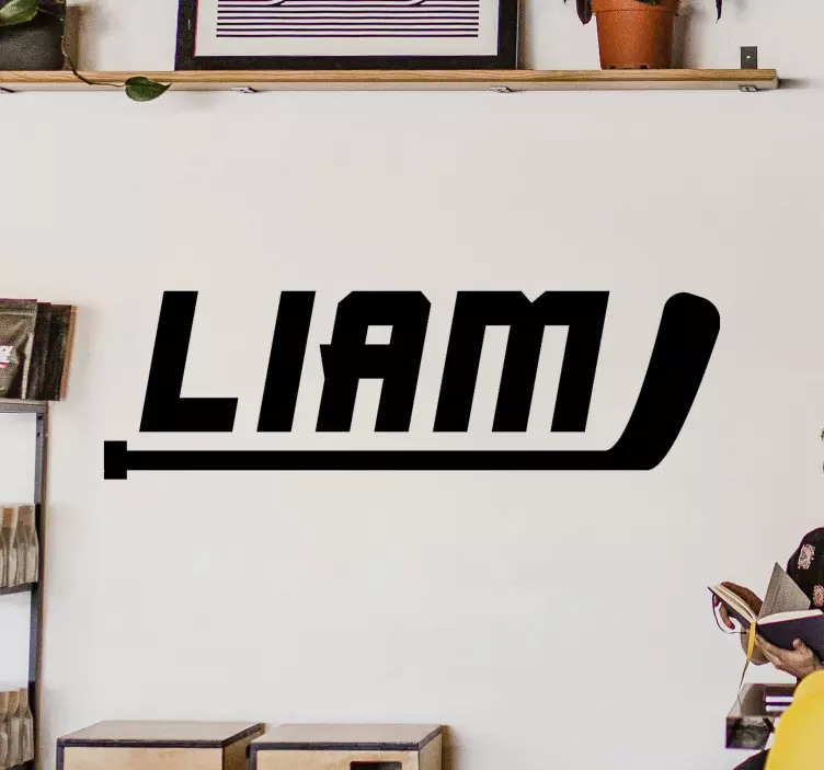 Hokey isim tasarımı hayvan çıkartması - TenStickers