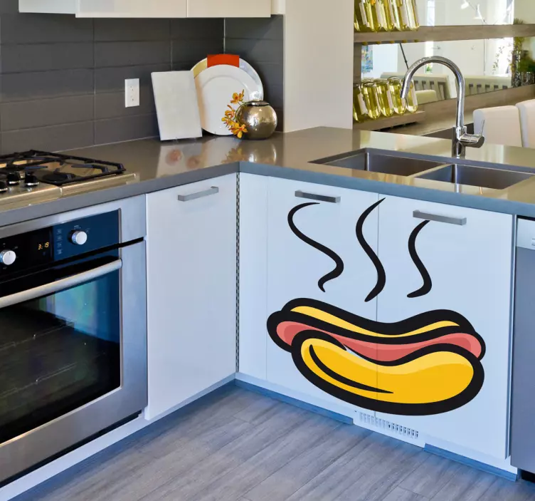 Hot dog anahat çıkartması - TenStickers