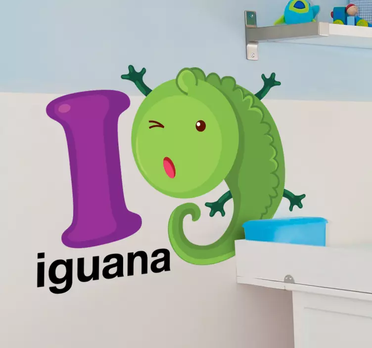 Iguana çocuklar için ben çıkartması - TenStickers