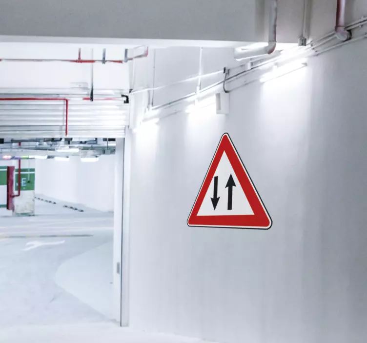 Iki yönlü trafik işareti etiketi - TenStickers