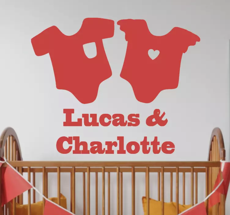 İsimli kreş duvar çıkartması çıkartması - TenStickers