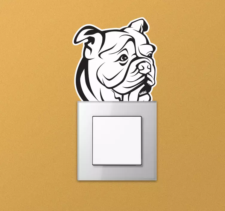 Ingilizce bulldog duvar sticker - TenStickers