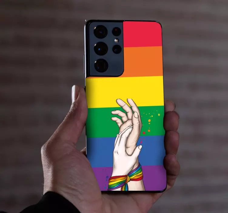 Insan eli ve lgbt şerit samsung çıkartmaları - TenStickers