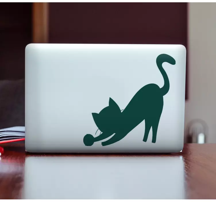 Iplik dizüstü derileri ile tek renkli kedi - TenStickers