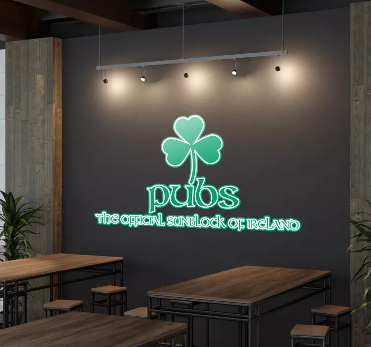 İrlanda barlar duvar sticker - TenStickers