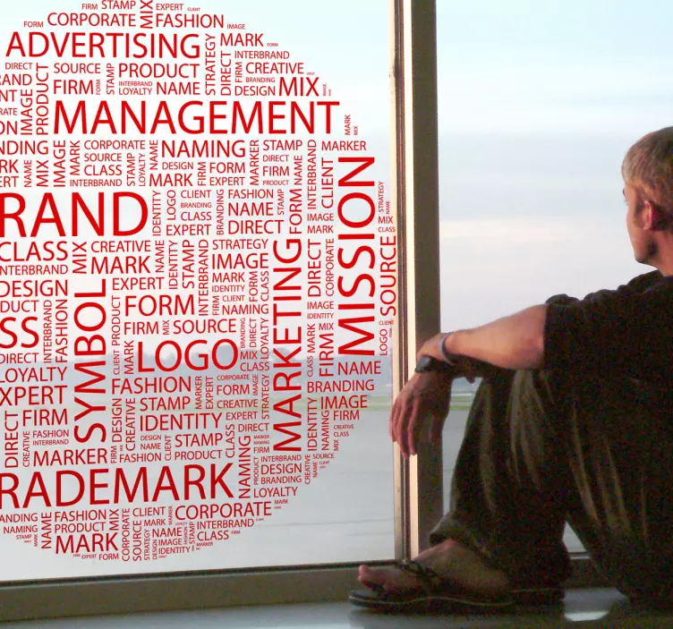 Iş kavramları metin duvar sticker - TenStickers