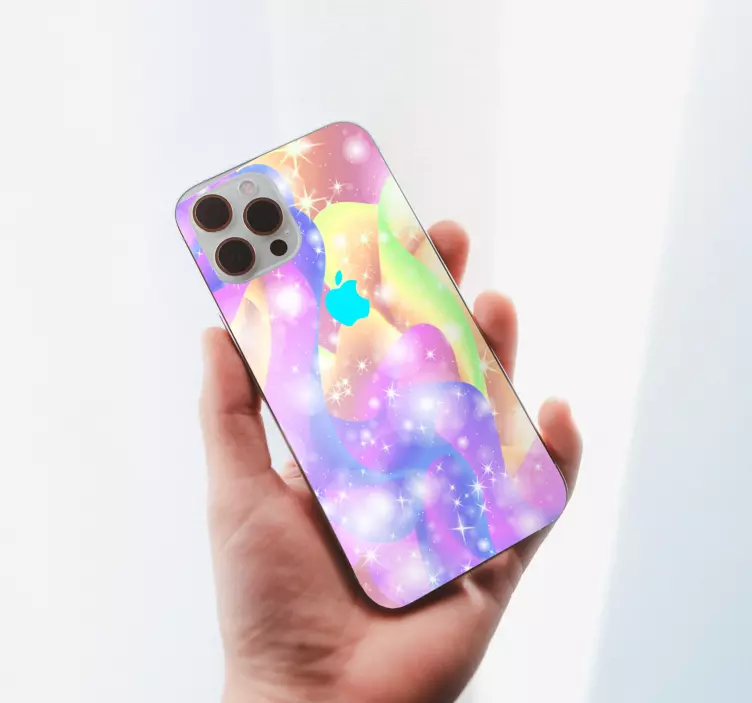 ışıltılı renk dalgaları hayvan çıkartması - TenStickers