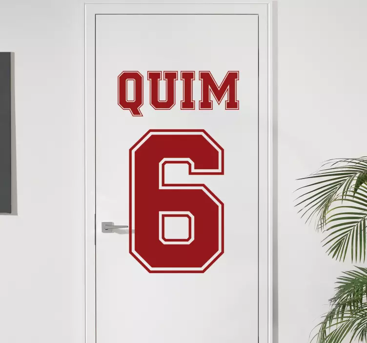 Isim ve numara kapı çıkartması - TenStickers