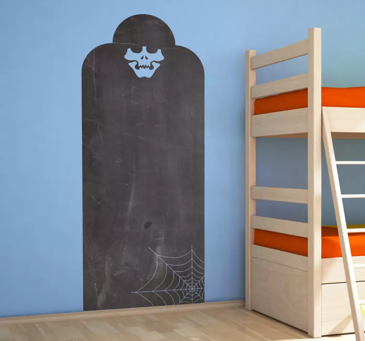 Iskelet mezar yazı tahtası çıkartması - TenStickers