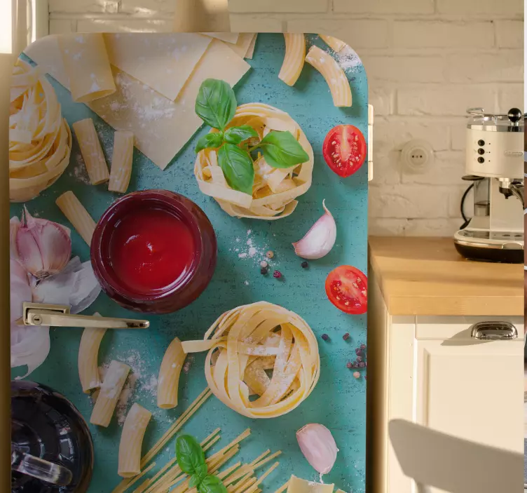İtalyan gıda buzdolabı sticker - TenStickers