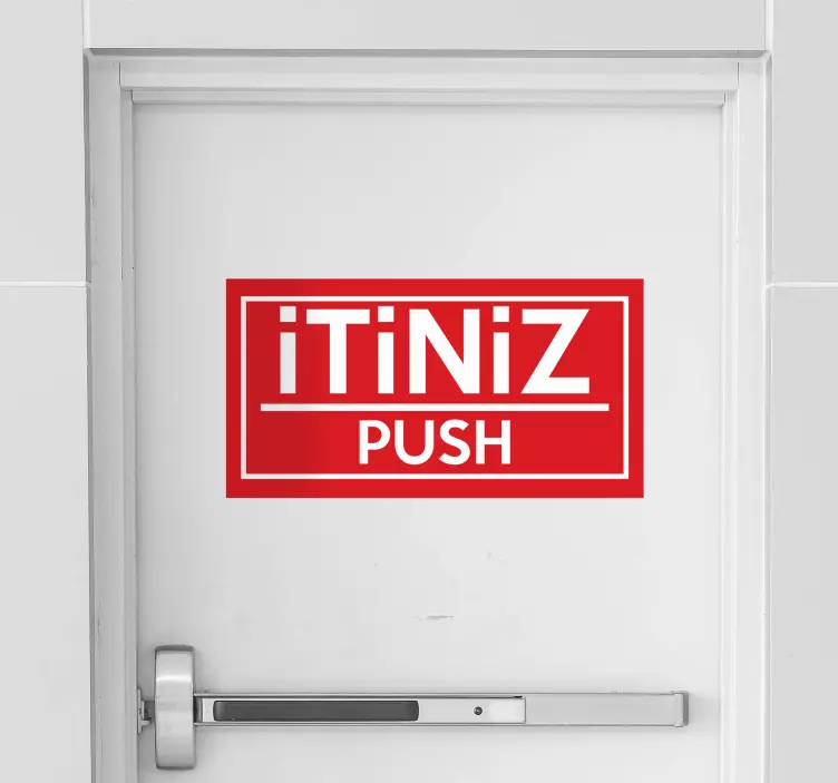 Itme kapı ikonik vinil sticker - TenStickers