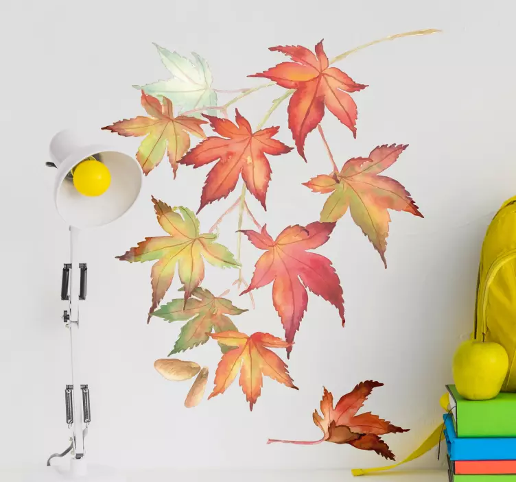 Japon akçaağaç yaprakları duvar sticker - TenStickers