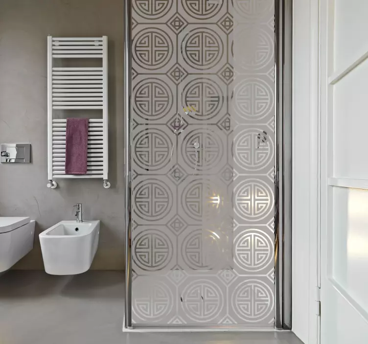 Japon minimalizm (bölme) duş çıkartması - TenStickers