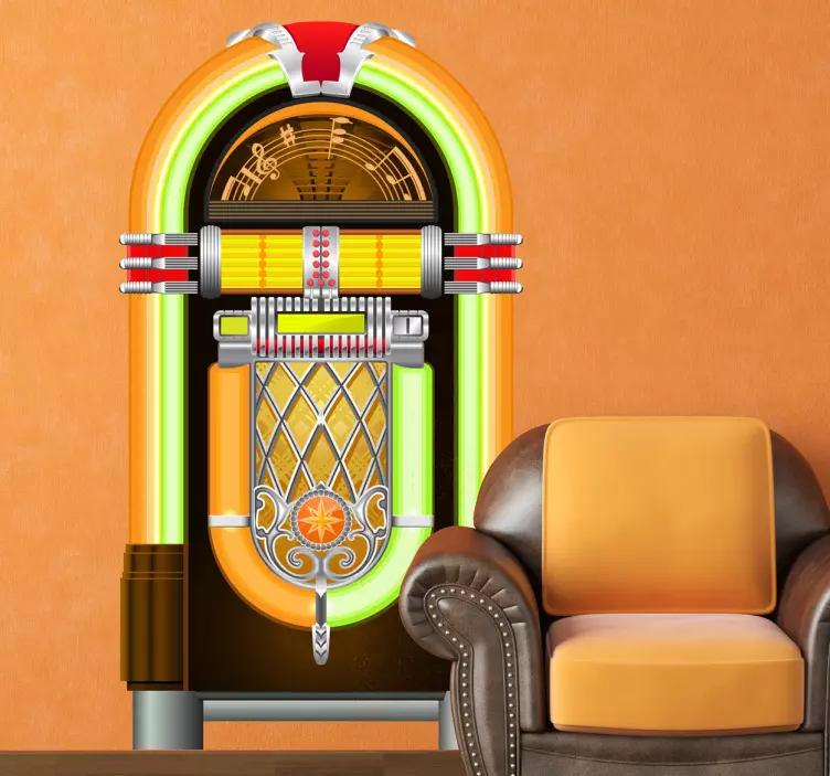 Jukebox duvar sticker - TenStickers