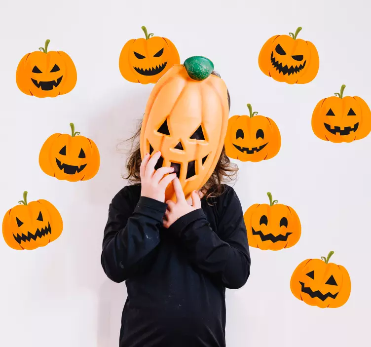 Kabaklar halloween etiket kümesi - TenStickers