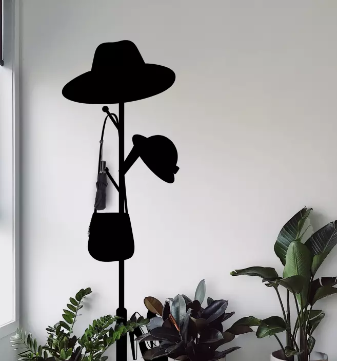 Kadının giyim elbise askısı çıkartmaları - TenStickers