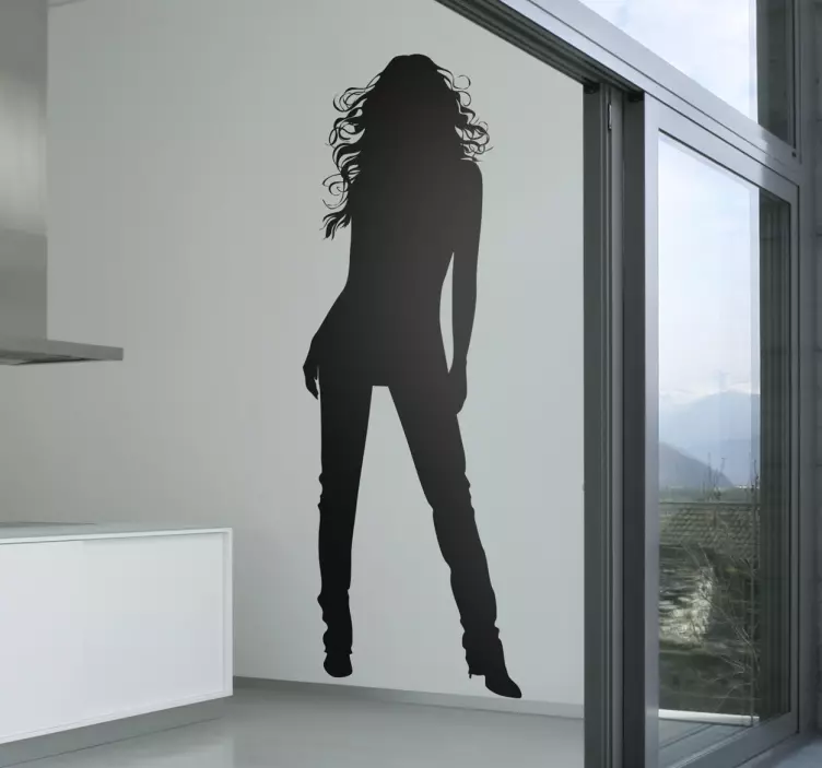 Kadın silueti çıkartması - TenStickers