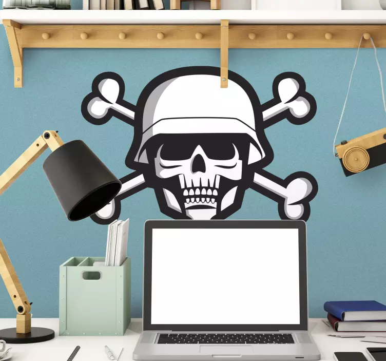 Kafatası askeri sticker - TenStickers