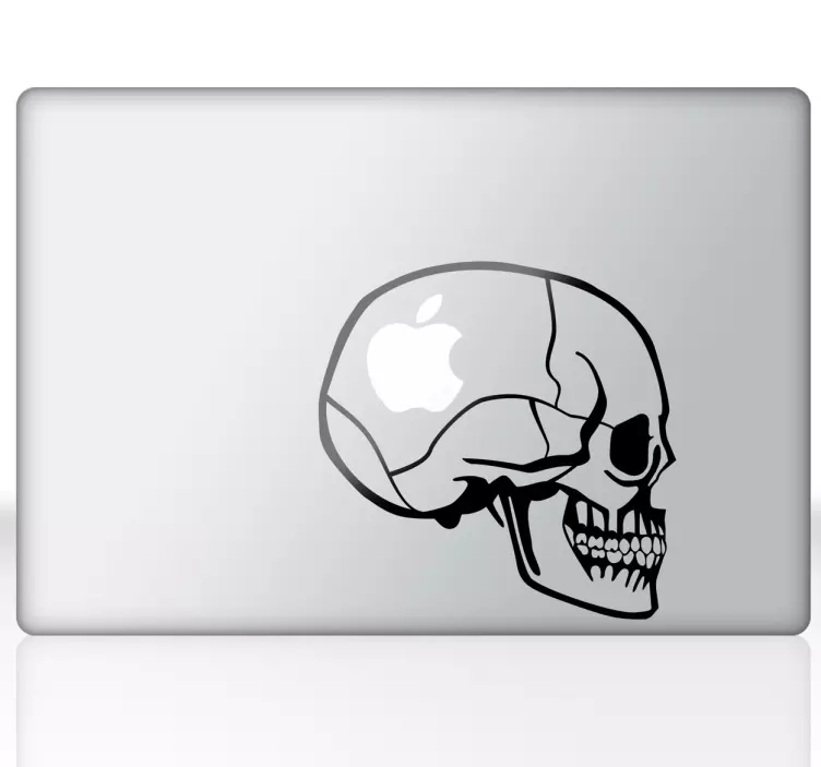 Kafatası macbook laptop çıkartması - TenStickers