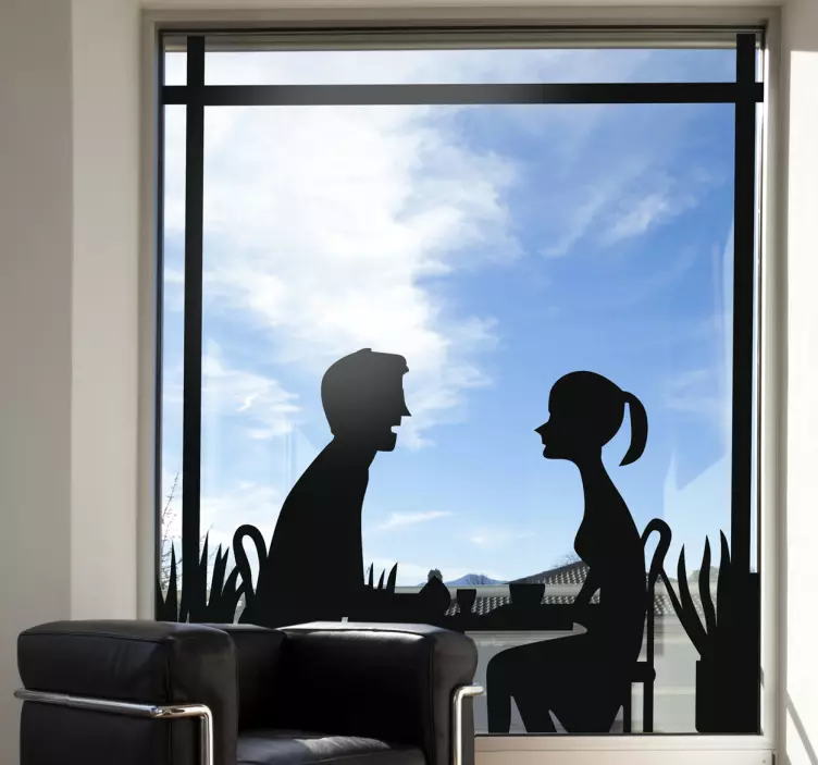 Kahve dükkanı tarih çıkartması - TenStickers