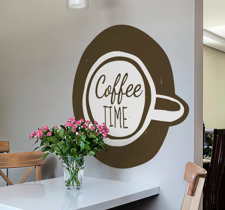 Kahve içmek vinil yapışkan - TenStickers